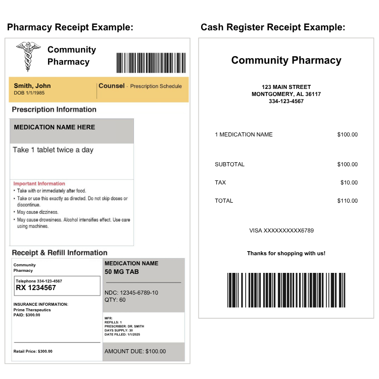 DMR receipt example