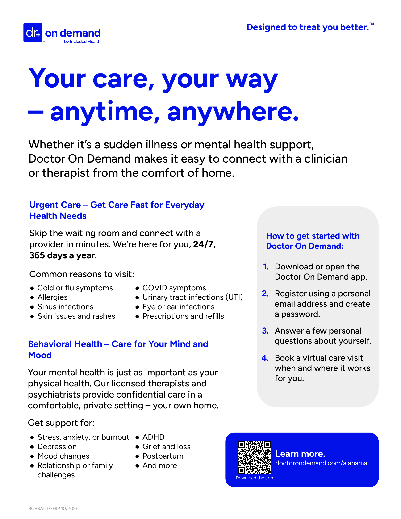 Doctor on Demand flyer