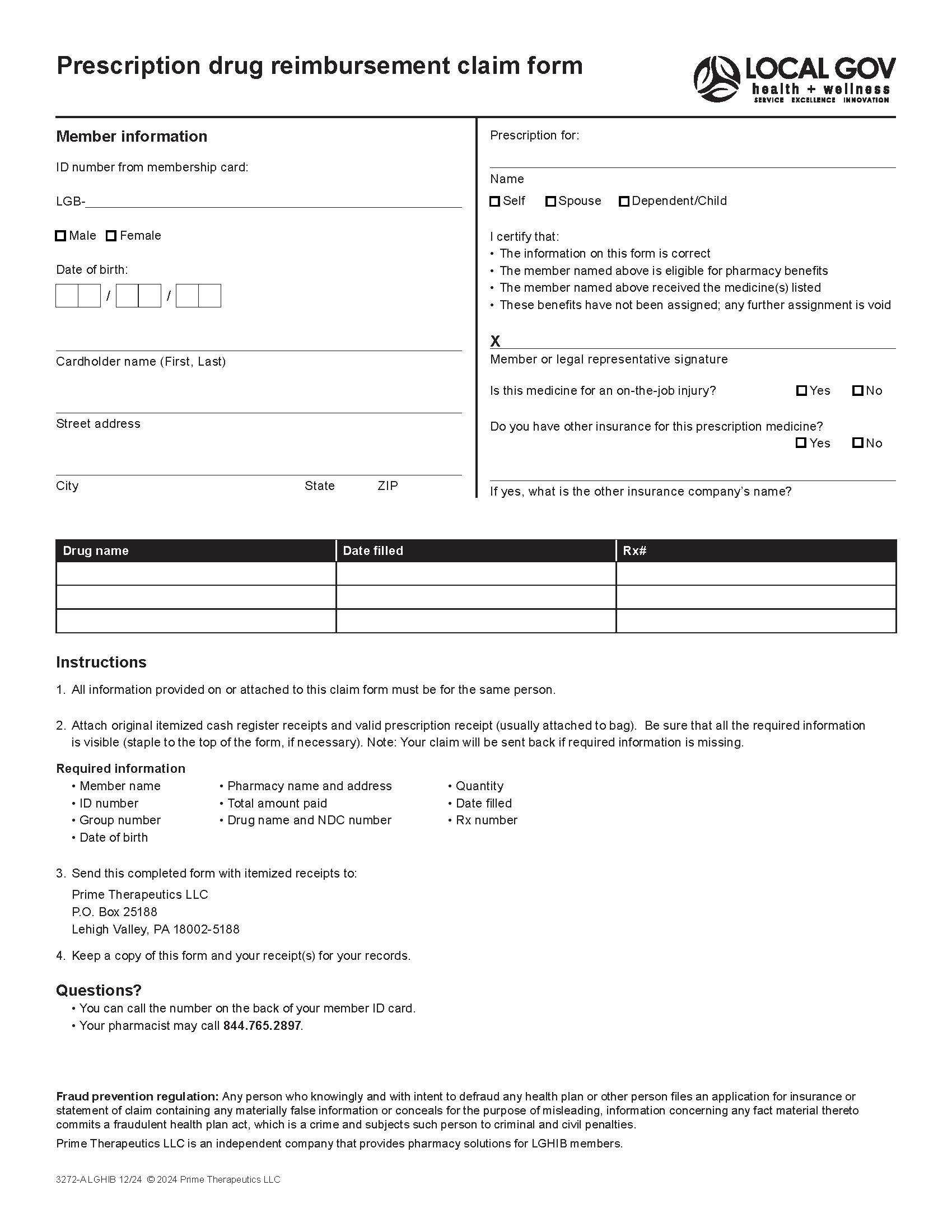 Prime DMR form